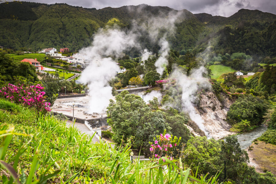 furnas, portugal, azores,  geothermal springs