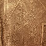 geoglyph of the nasca-spider, peru