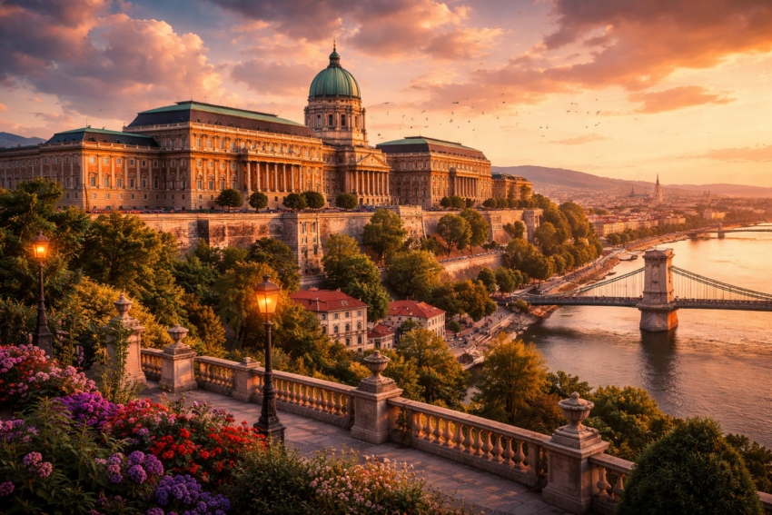 budapest, hungary, palace at sunrise, be coastal magazine